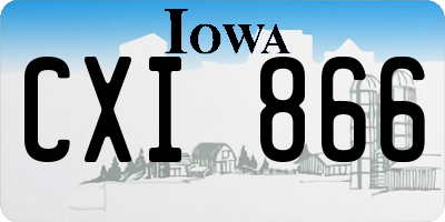 IA license plate CXI866