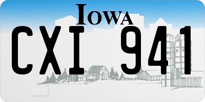 IA license plate CXI941