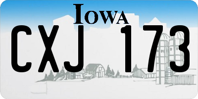 IA license plate CXJ173
