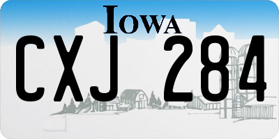 IA license plate CXJ284