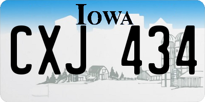 IA license plate CXJ434