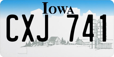 IA license plate CXJ741