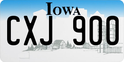 IA license plate CXJ900