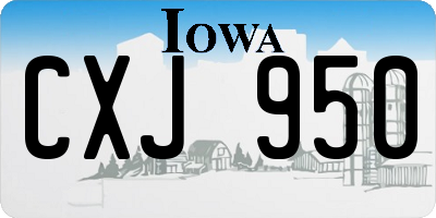 IA license plate CXJ950