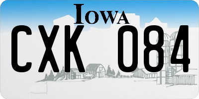 IA license plate CXK084