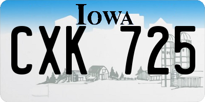 IA license plate CXK725