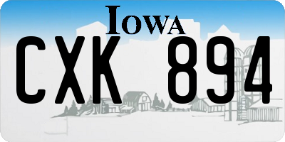 IA license plate CXK894
