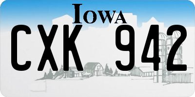IA license plate CXK942