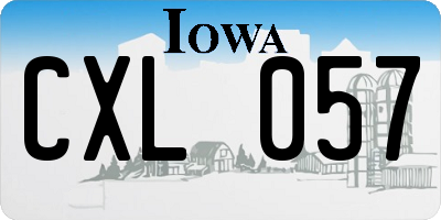 IA license plate CXL057