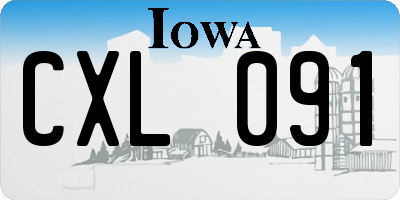 IA license plate CXL091
