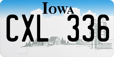 IA license plate CXL336