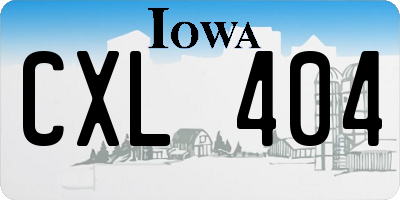 IA license plate CXL404