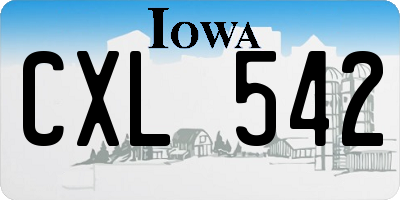 IA license plate CXL542