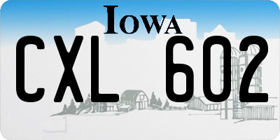 IA license plate CXL602