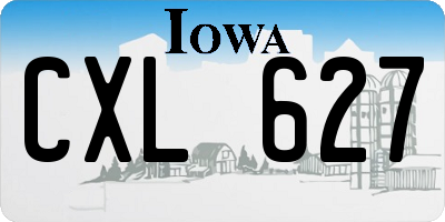 IA license plate CXL627