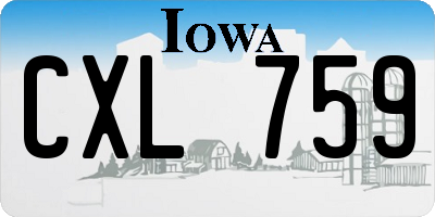 IA license plate CXL759