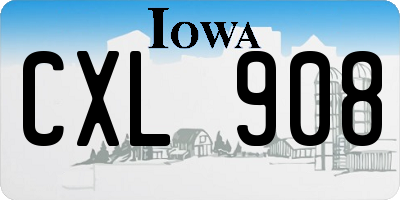 IA license plate CXL908