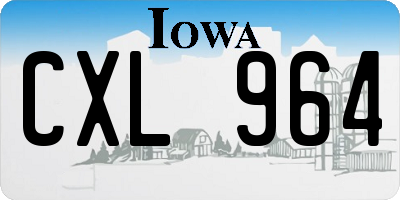 IA license plate CXL964