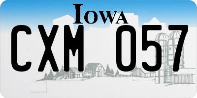 IA license plate CXM057