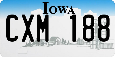 IA license plate CXM188