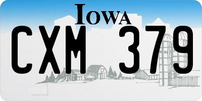 IA license plate CXM379