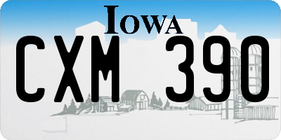 IA license plate CXM390