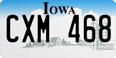 IA license plate CXM468