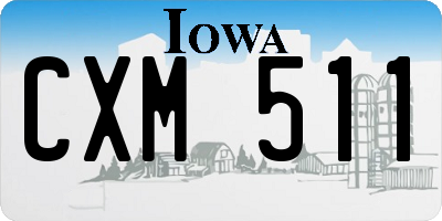IA license plate CXM511