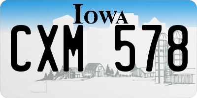 IA license plate CXM578