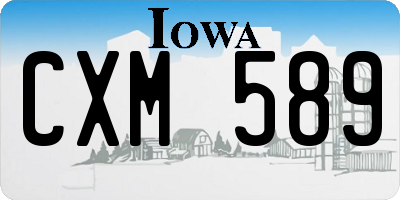 IA license plate CXM589
