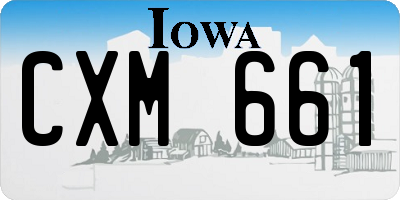 IA license plate CXM661