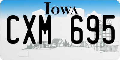 IA license plate CXM695
