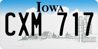 IA license plate CXM717