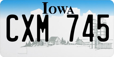 IA license plate CXM745