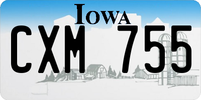 IA license plate CXM755