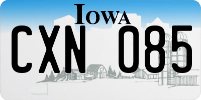 IA license plate CXN085