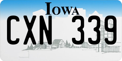 IA license plate CXN339