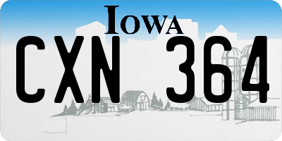 IA license plate CXN364