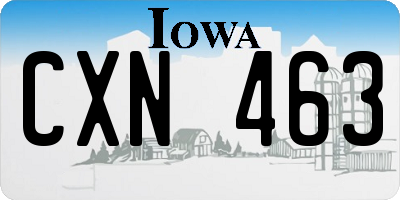 IA license plate CXN463