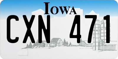 IA license plate CXN471
