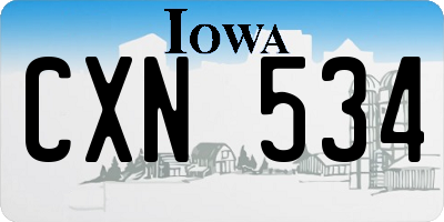 IA license plate CXN534