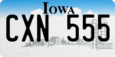 IA license plate CXN555