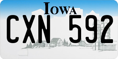 IA license plate CXN592