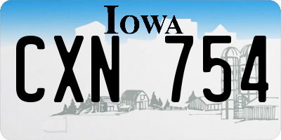 IA license plate CXN754