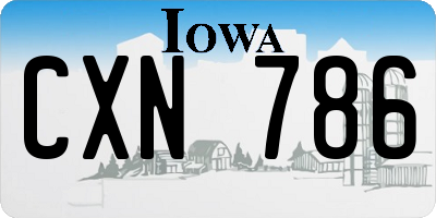IA license plate CXN786