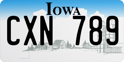 IA license plate CXN789