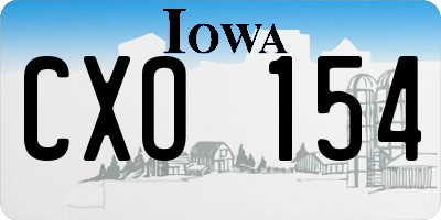 IA license plate CXO154