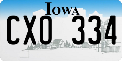 IA license plate CXO334