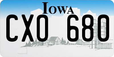 IA license plate CXO680