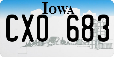 IA license plate CXO683